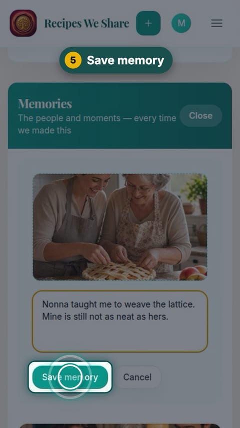 Step 5: Save memory