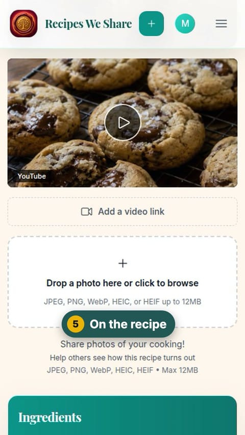 Step 5: On the recipe