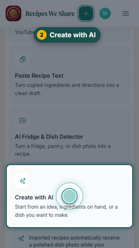 Step 2: Create with AI