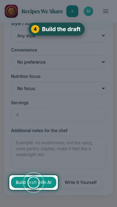 Step 4: Build the draft