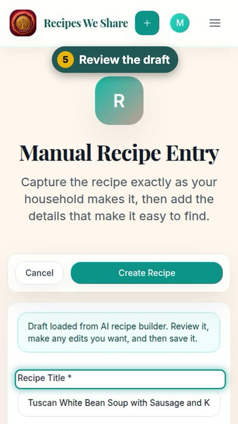 Step 5: Review the draft