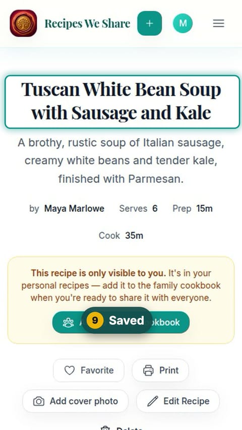 Step 9: Saved