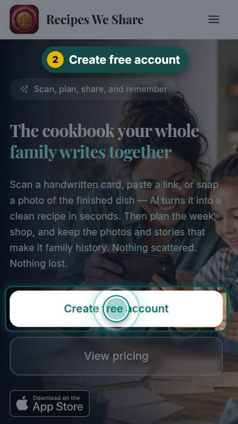 Step 2: Create free account