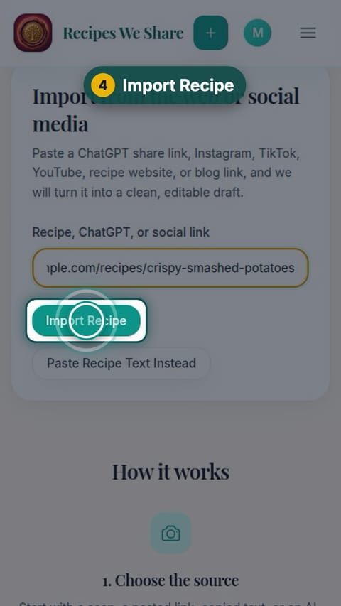 Step 4: Import Recipe