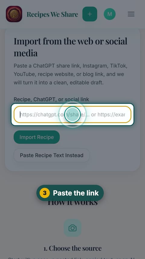 Step 3: Paste the link