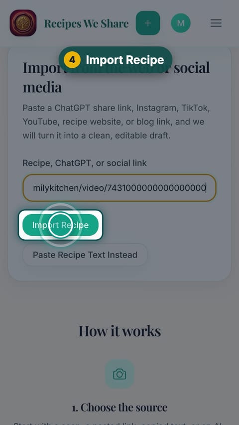 Step 4: Import Recipe