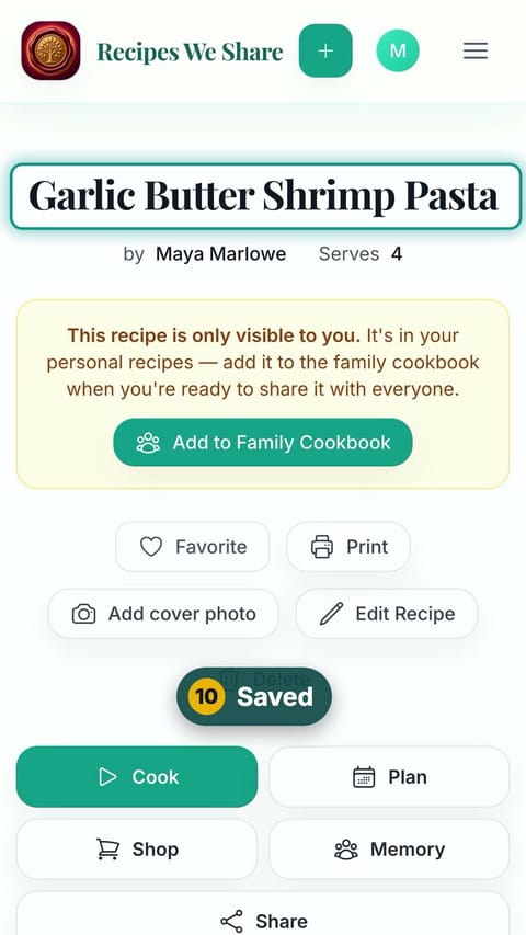 Step 10: Saved