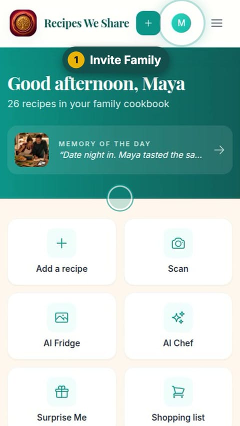 Step 1: Invite Family