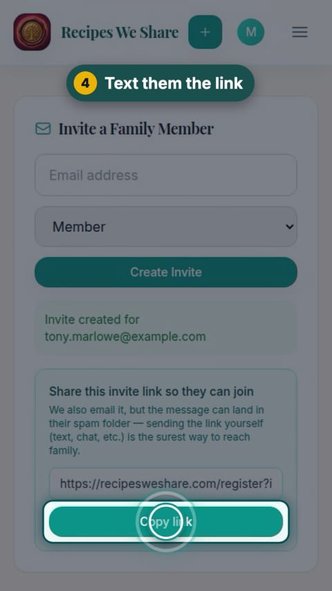 Step 4: Text them the link