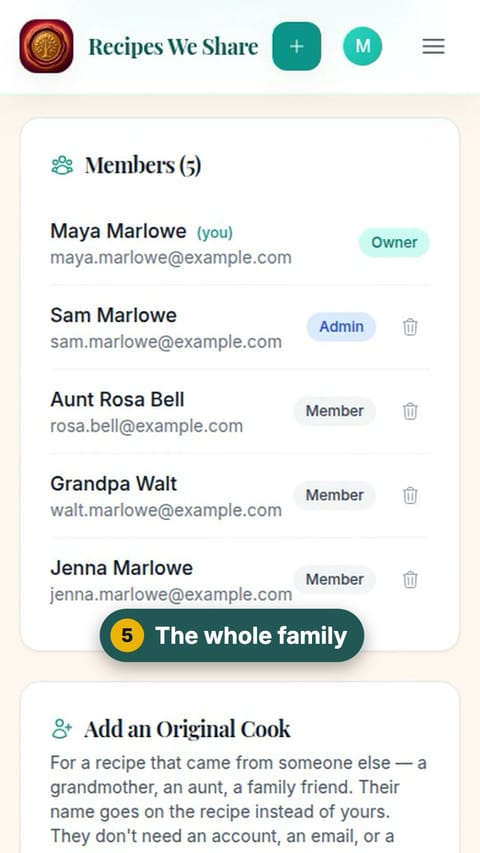 Step 5: The whole family