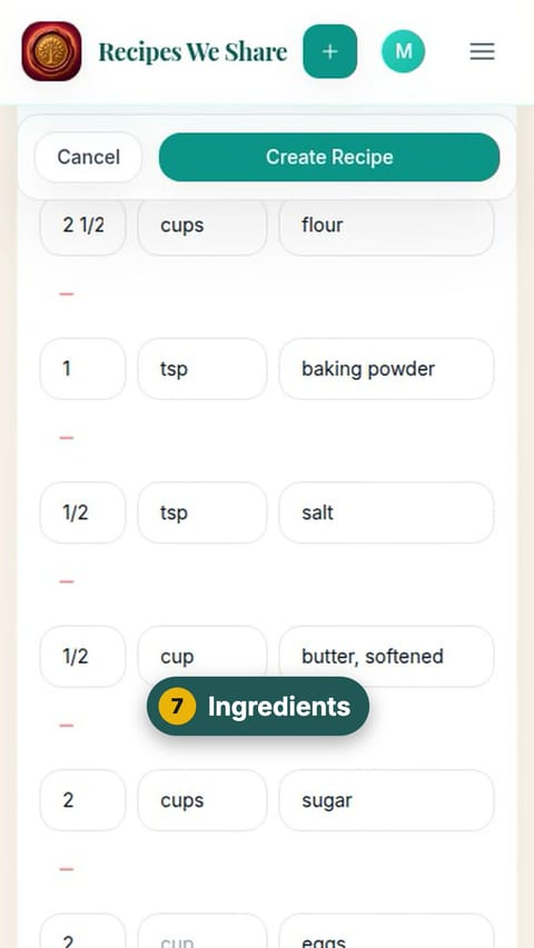 Step 7: Ingredients