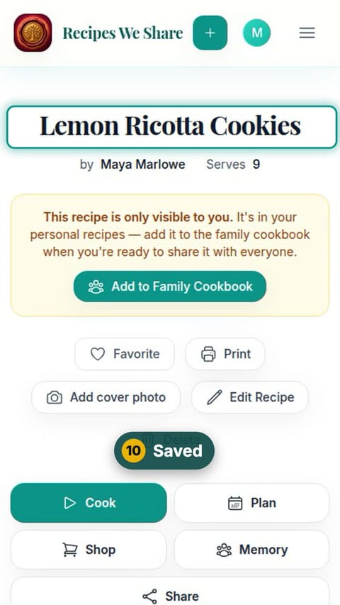 Step 10: Saved