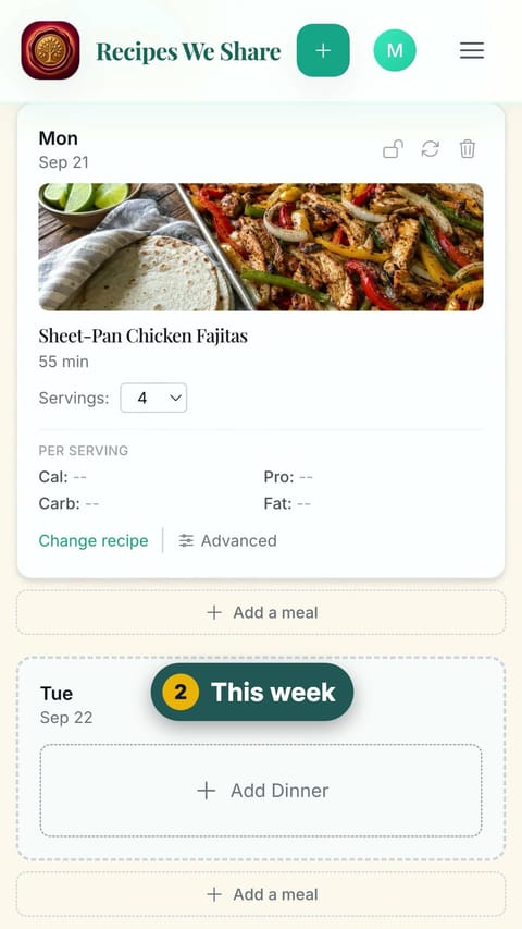 Step 2: This week