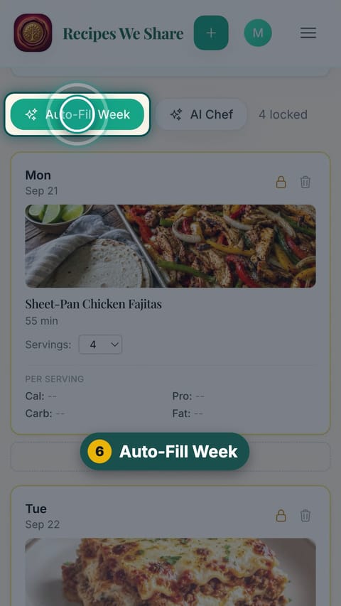 Step 6: Auto-Fill Week