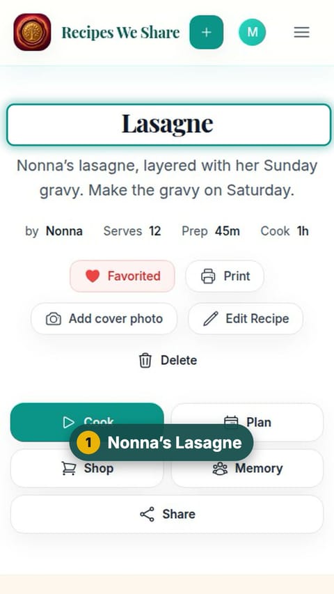 Step 1: Nonna’s Lasagne