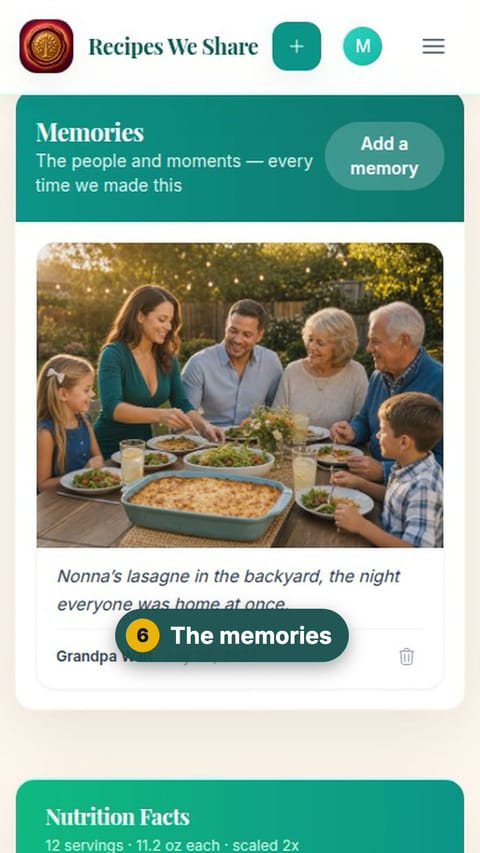 Step 6: The memories
