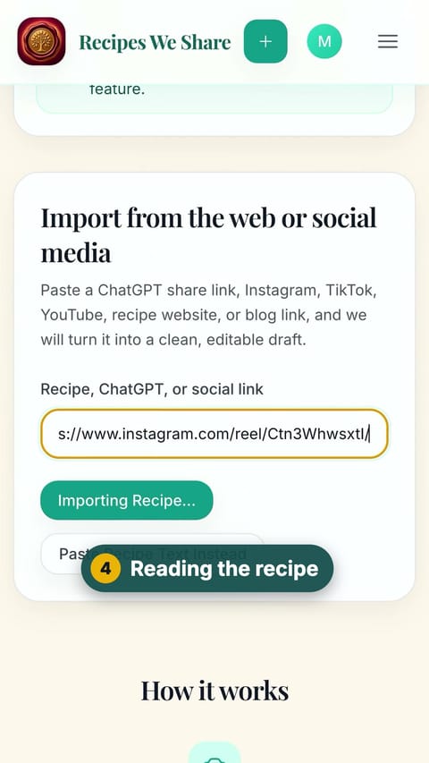 Step 4: Reading the recipe