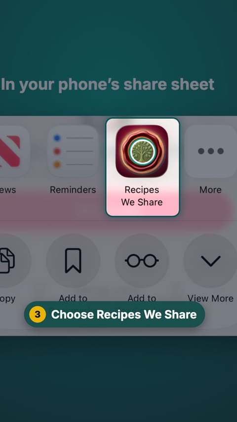 Step 3: Choose Recipes We Share
