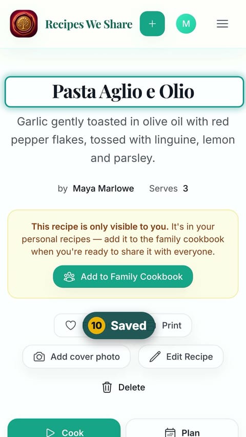 Step 10: Saved