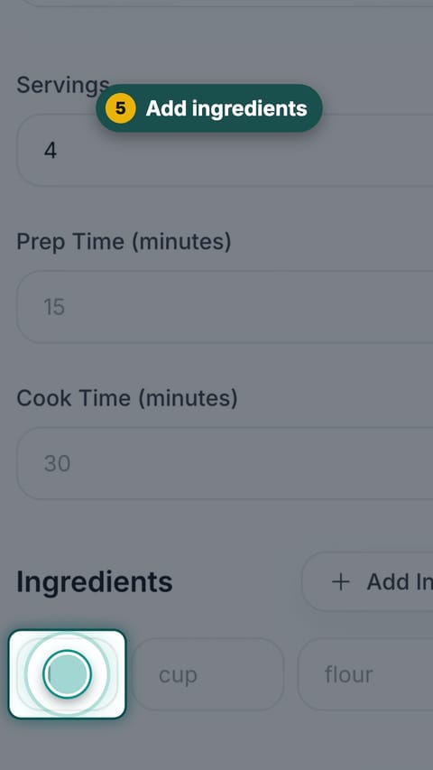 Step 5: Add ingredients