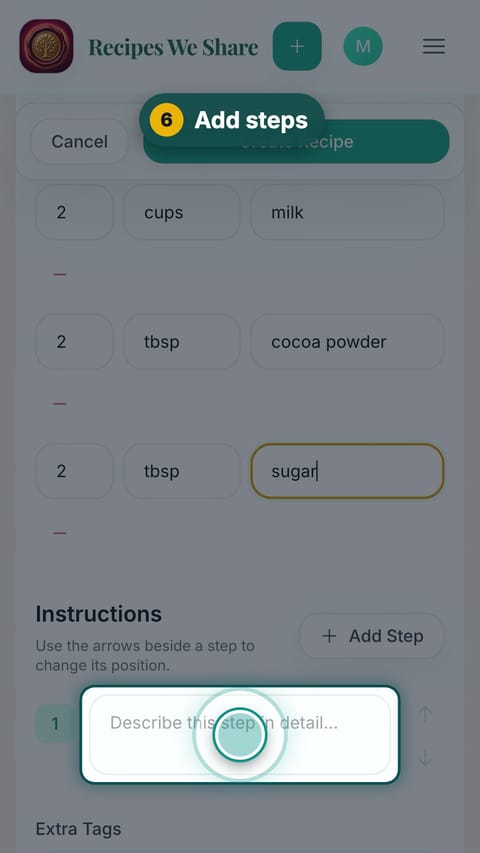 Step 6: Add steps