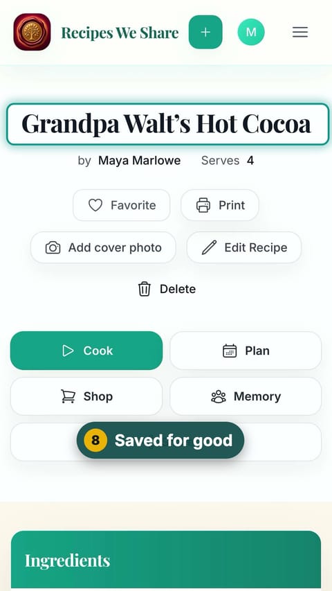 Step 8: Saved for good